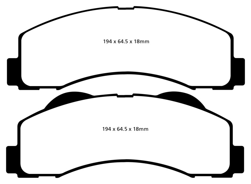 EBC 15+ Ford Expedition 3.5 Twin Turbo 2WD Yellowstuff Front Brake Pads.