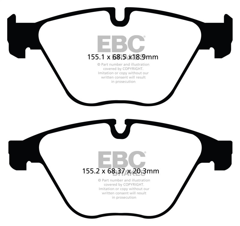 EBC 10+ BMW 535i 3.0 Turbo (F10) Redstuff Front Brake Pads.