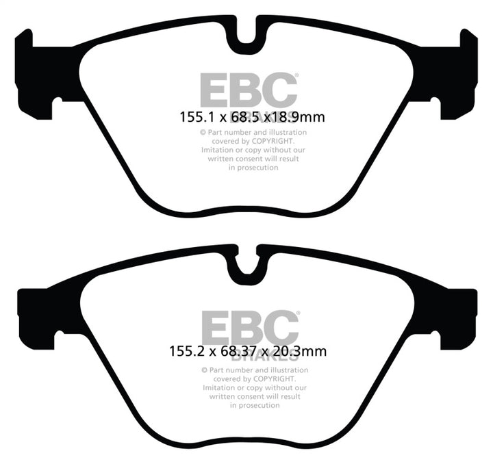 EBC 10+ BMW 535i 3.0 Turbo (F10) Yellowstuff Front Brake Pads.