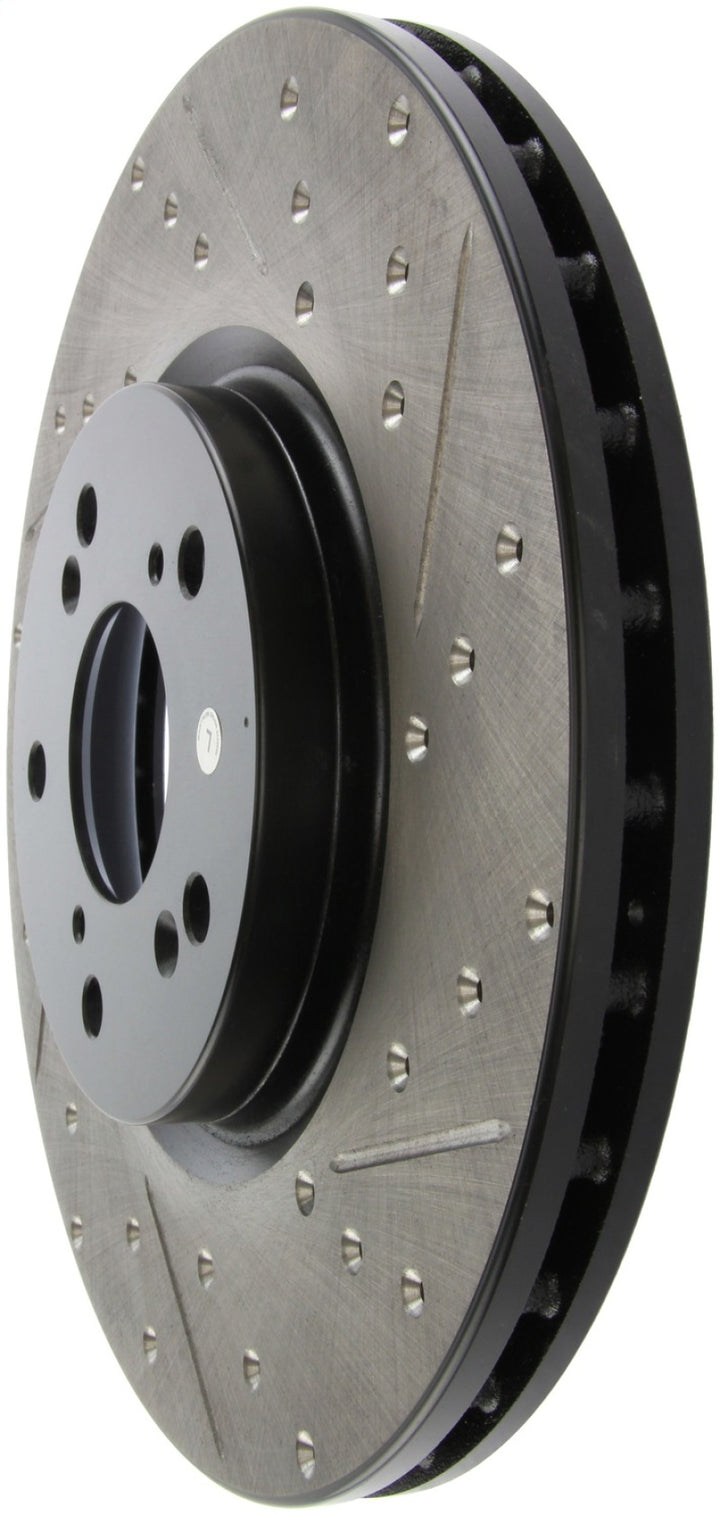 StopTech 04-08 Acura TL (Brembo Caliber) SportStop Slotted &amp; Drilled Left Front Rotor.