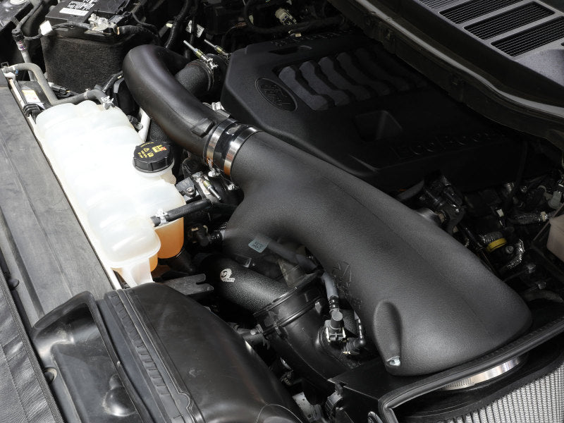 aFe BladeRunner 21-22 Ford F-150 Ecoboost V6-3.5L(tt) Aluminum Hot and Cold Charge Pipe Kit Black.