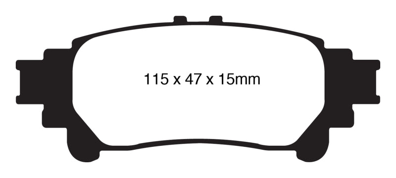 EBC 10+ Lexus RX350 3.5 (Japan) Greenstuff Rear Brake Pads.