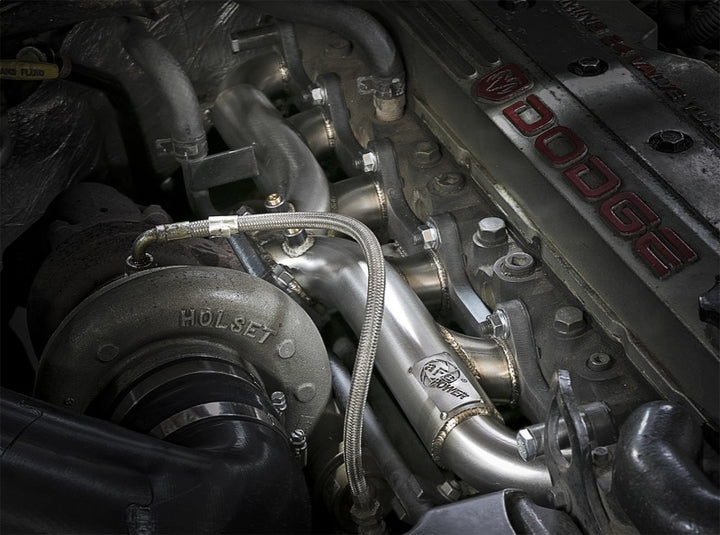 aFe Twisted Steel Header Turbo Manifold (T3) 98.5-02 Dodge Diesel Trucks L6 5.9L (td).