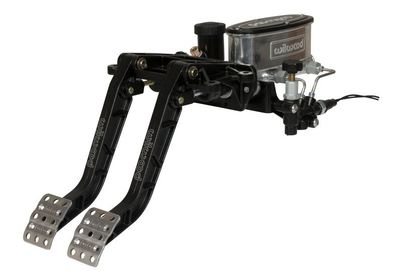 Wilwood Adjustable-Tandem Dual Pedal - Brake / Clutch - Fwd. Swing Mount - 6.25:1 - Black E-Coat.