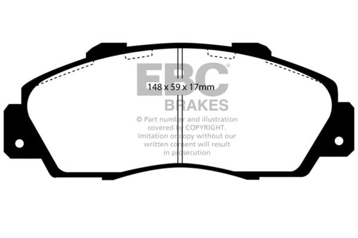 EBC 97 Acura CL 3.0 Greenstuff Front Brake Pads.