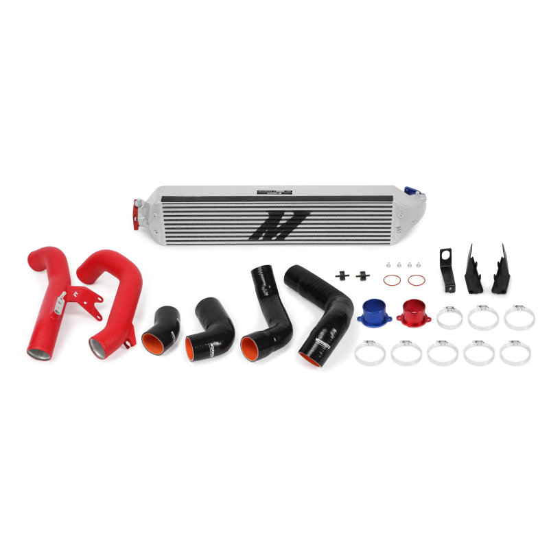 Mishimoto 2016+ Honda Civic 1.5T / 2017+ Honda Civic Si Silver Intercooler Kit w/Red Pipes.