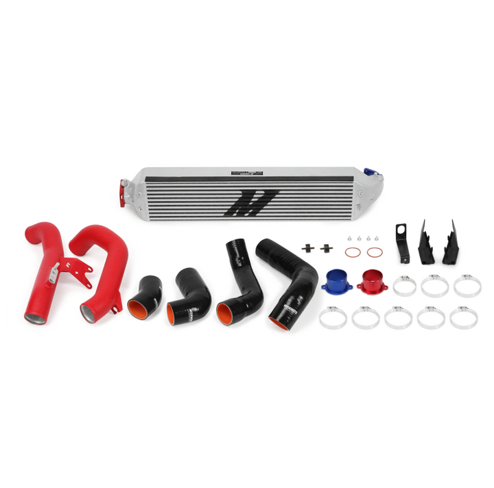 Mishimoto 2016+ Honda Civic 1.5T / 2017+ Honda Civic Si Silver Intercooler Kit w/Red Pipes.