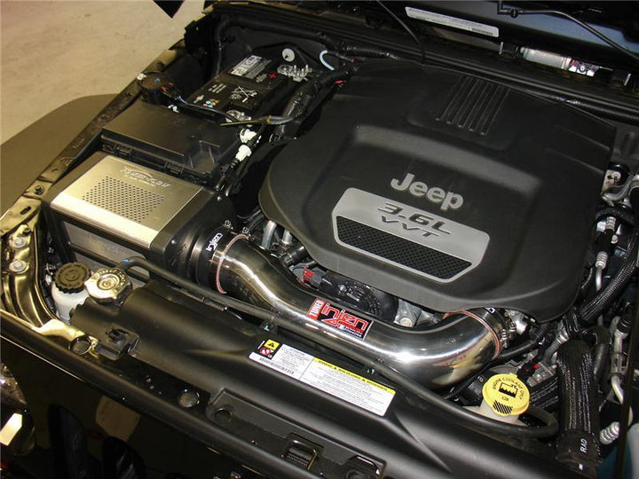 Injen 12-13 Jeep Wrangler JK 3.6L V6 Polished Short Ram Intake w/ Power Flow Box.