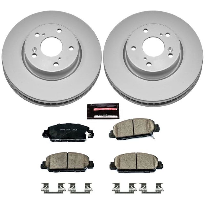 Power Stop 13-19 Honda Accord Front Z17 Evolution Geomet Coated Brake Kit.