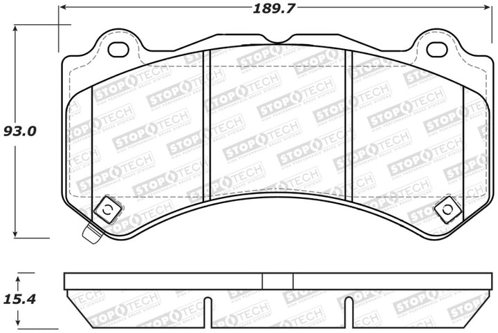 StopTech Street Brake Pads - Front.