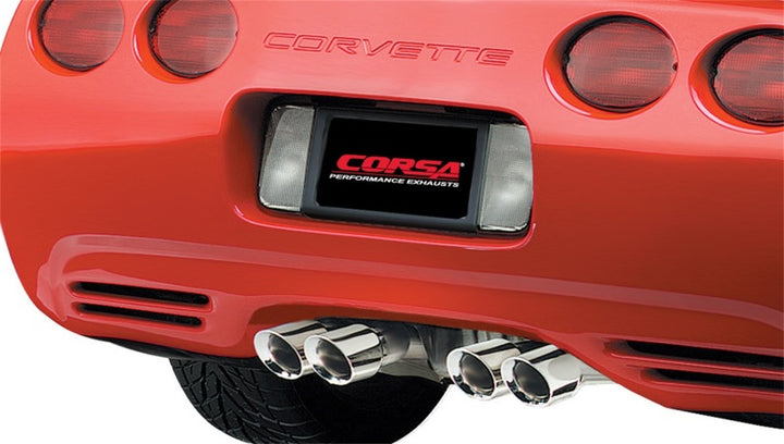 Corsa 97-04 Chevrolet Corvette C5 Z06 5.7L V8 Polished Xtreme Axle-Back Exhaust.