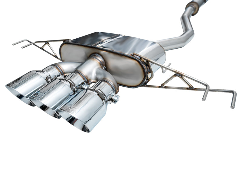 AWE Tuning 2023 Honda Civic Type R FL5 Touring Edition Exhaust w/ Triple Chrome Silver Tips.