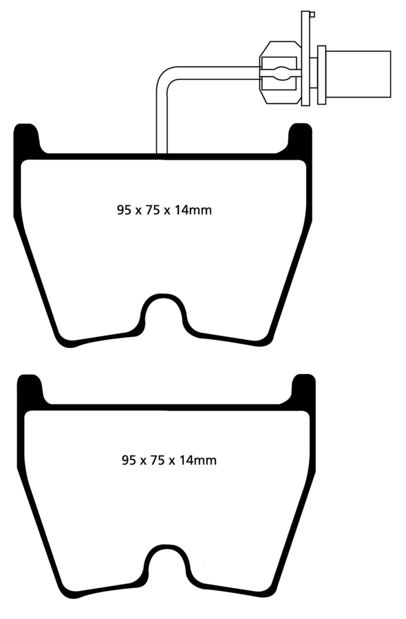 EBC 06-09 Audi RS4 4.2 (Cast Iron Rotors) Yellowstuff Front Brake Pads.