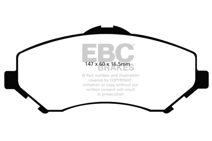 EBC 08-11 Chrysler Town & Country 3.3 Greenstuff Front Brake Pads.