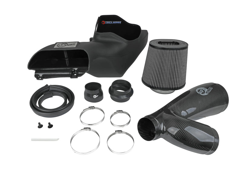 aFe 17-20 Ford F-150/Raptor Track Series Carbon Fiber Cold Air Intake System With Pro DRY S Filters.