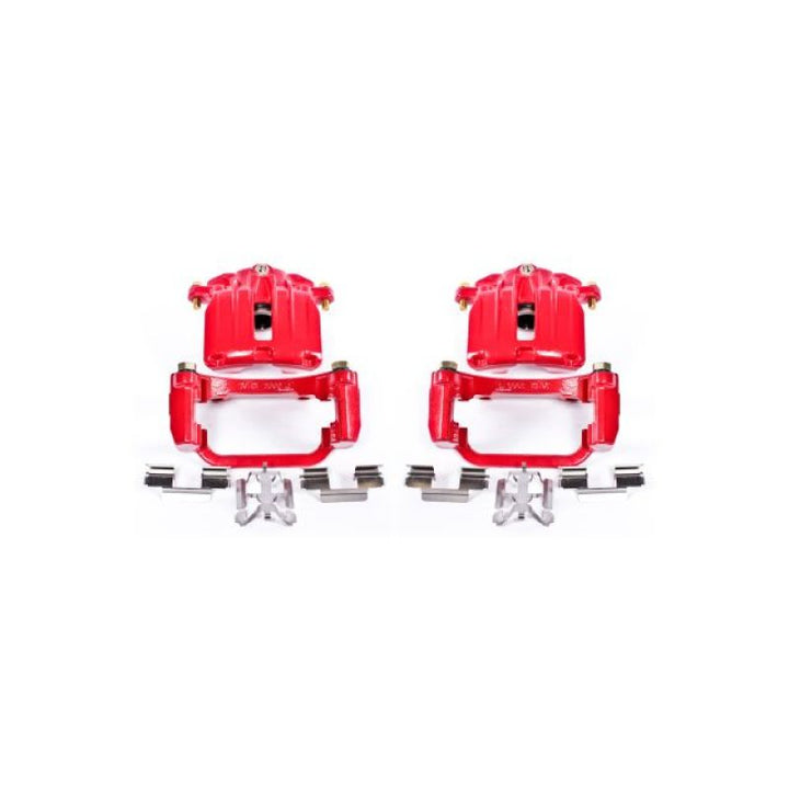 Power Stop 04-05 Cadillac DeVille Rear Red Calipers w/Brackets - Pair.