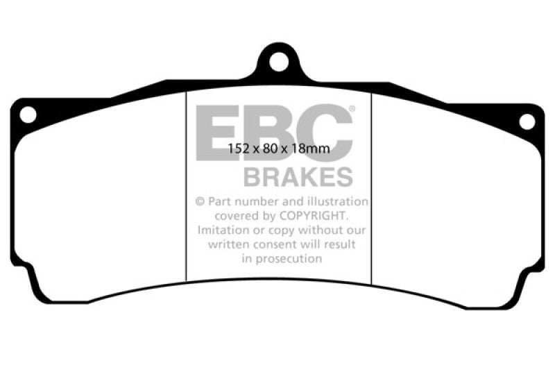 EBC Brakes Yellowstuff Performance Brake Pads.