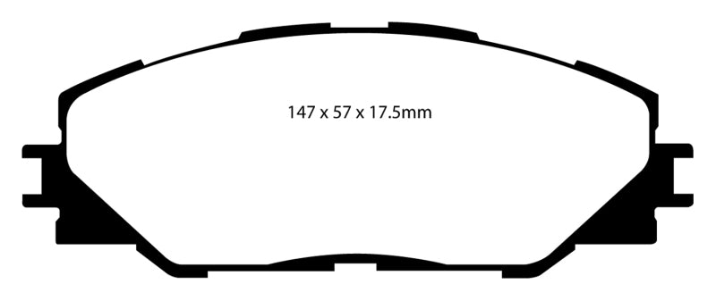 EBC 09-10 Pontiac Vibe 2.4 2WD Yellowstuff Front Brake Pads.