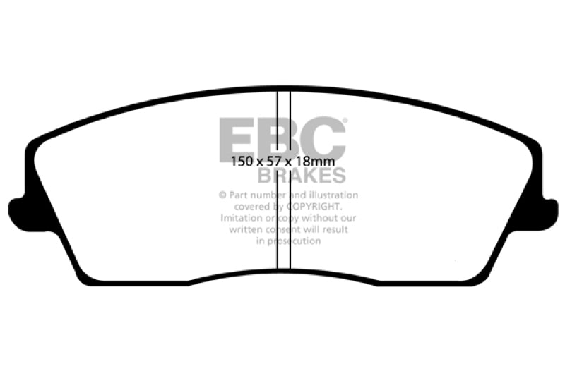EBC 05-09 Chrysler 300 2.7 Redstuff Front Brake Pads.