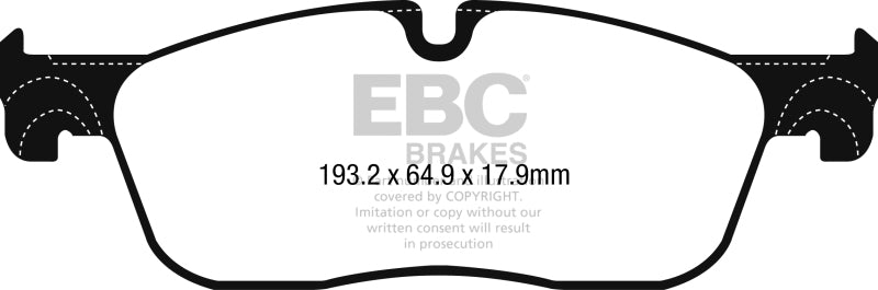 EBC 2017+ Jaguar F-Pace Ultimax2 Front Brake Pads.