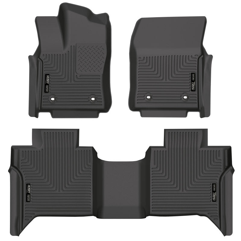 Husky Liners 2022 Toyota Tundra WeatherBeater CC CrewMax Front & 2nd Seat Floor Liner - Blk.