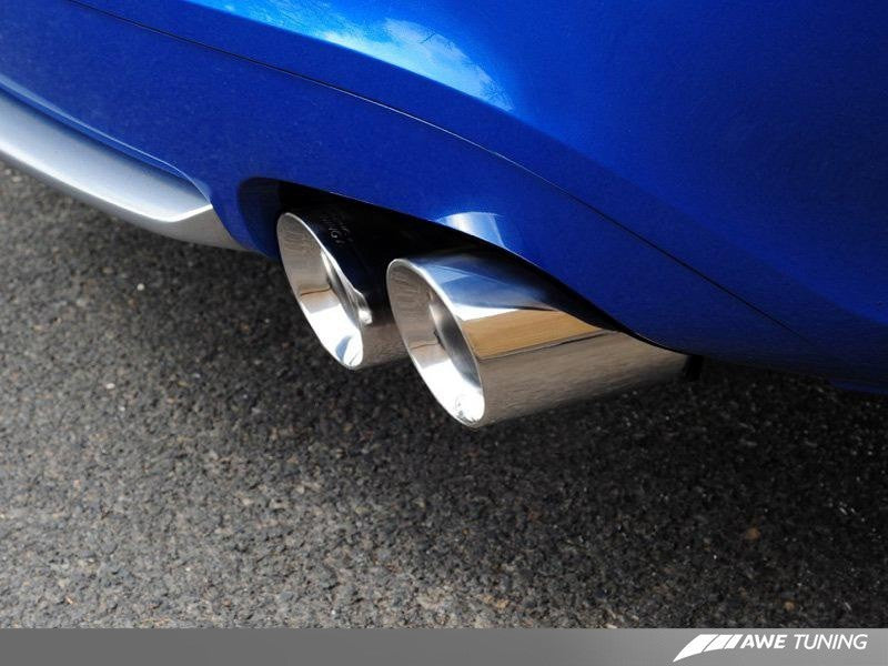 AWE Tuning Audi B8 S5 4.2L Touring Edition Exhaust System - Polished Silver Tips.