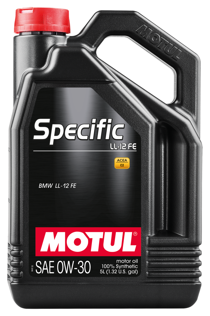 Motul 5L 100% Synthetic High Performance Engine Oil ACEA C2 BMW LL-12 FE+ 0W30.