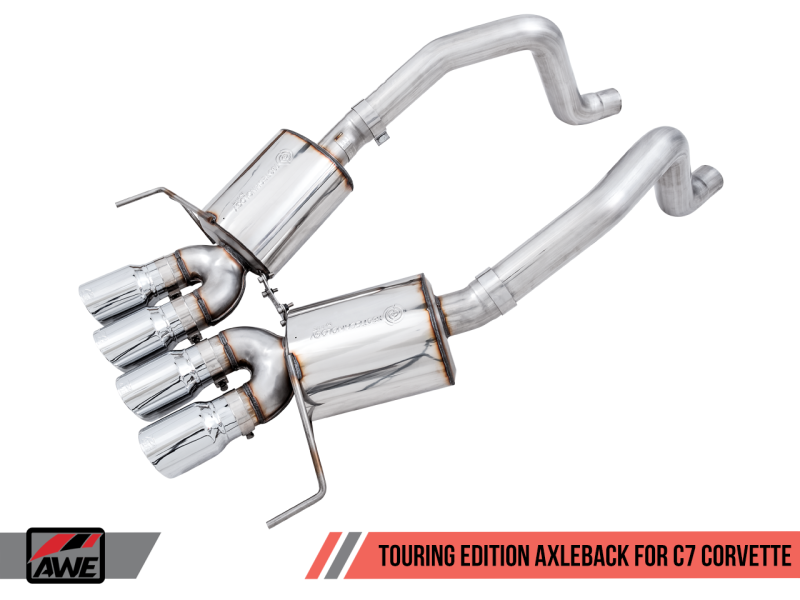 AWE Tuning 14-19 Chevy Corvette C7 Z06/ZR1 (w/o AFM) Touring Edition Axle-Back Exhaust w/Chrome Tips.