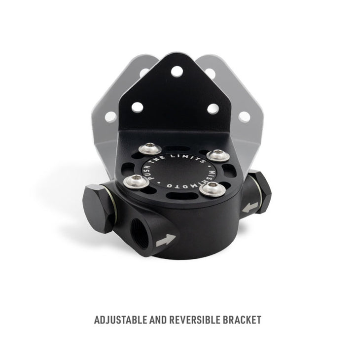 Mishimoto 3/4 - 16 Thread Remote Oil Filter Mount - Black.