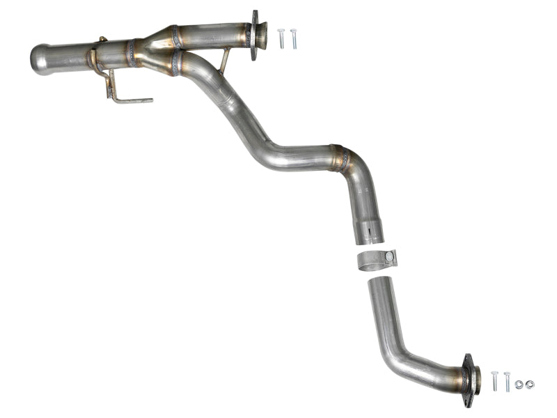 aFe POWER Twisted Steel Y-Pipe 2-1/4in 409 SS Exhaust System 2018 Jeep Wrangler (JL) V6-3.6L.