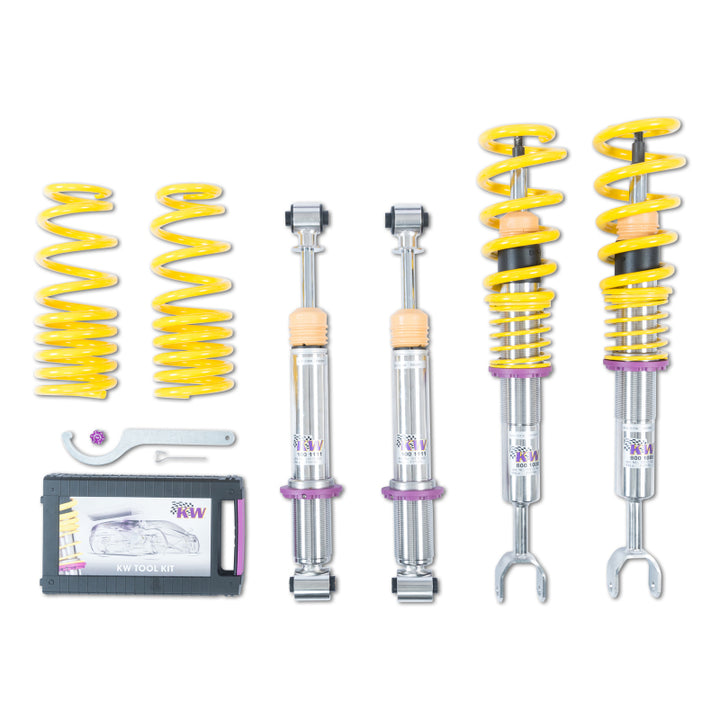 KW Coilover Kit V1 Audi A4 S4 (8D/B5 B5S) Sedan + Avant; Quattro incl. S4; all engines.