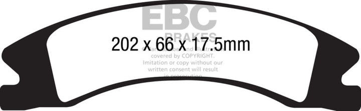 EBC 15+ Cadillac Escalade Ext/Esv 6.2 2WD Yellowstuff Front Brake Pads.