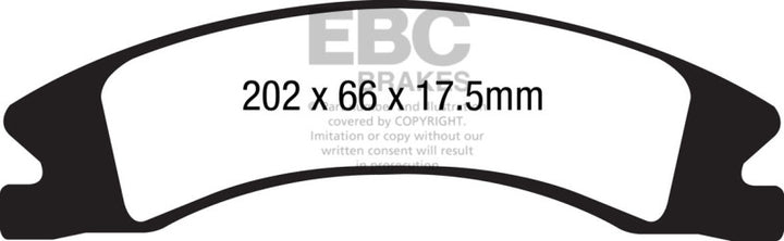 EBC 15+ Cadillac Escalade Ext/Esv 6.2 2WD Extra Duty Front Brake Pads.