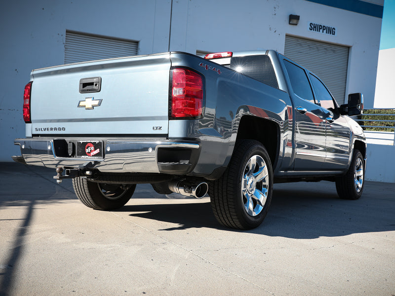 aFe Apollo GT Series 4in 409SS Cat Back Exh System Polished Tip 14-18GM Silverado 1500 V8-6.2L.