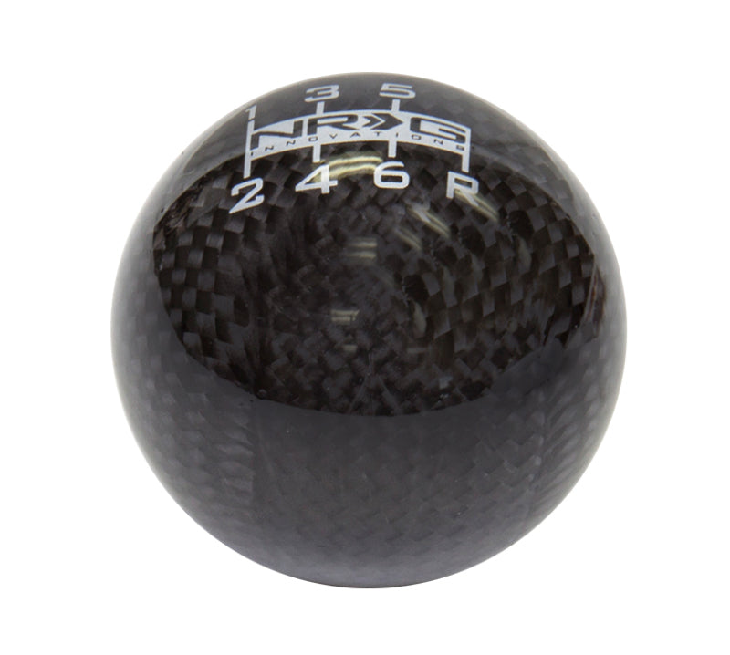 NRG Ball Style Shift Knob - Heavy Weight 480G / 1.1Lbs. - Black Carbon Fiber (6 Speed).