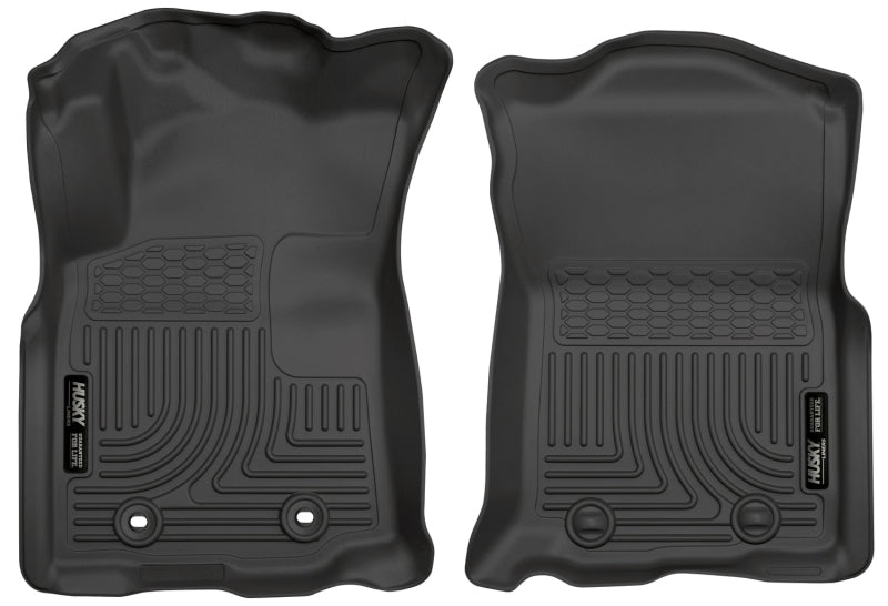 Husky Liners 2016 Toyota Tacoma w/ Auto Trans WeatherBeater Front Black Floor Liners.