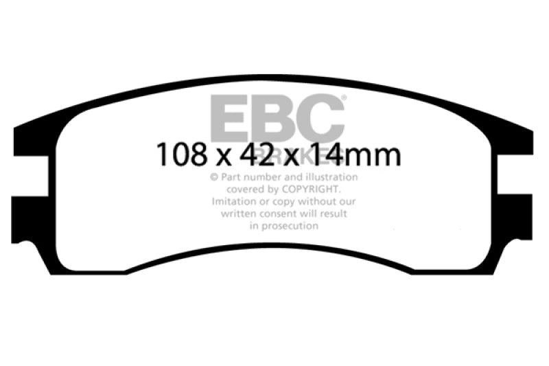 EBC 00-05 Buick Le Sabre (FWD) 3.8 (15in Wheels) Yellowstuff Rear Brake Pads.
