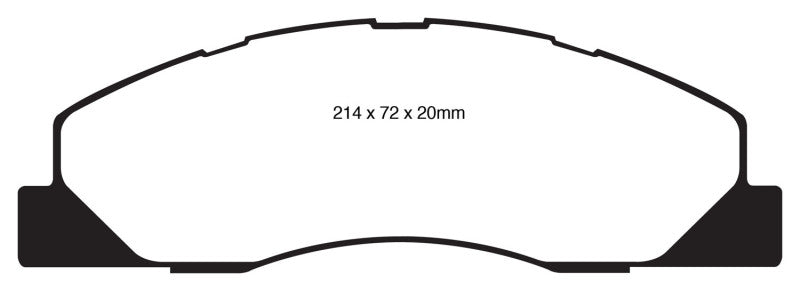 EBC 09-11 Dodge Ram 2500 Pick-up 5.7 2WD/4WD Yellowstuff Front Brake Pads.