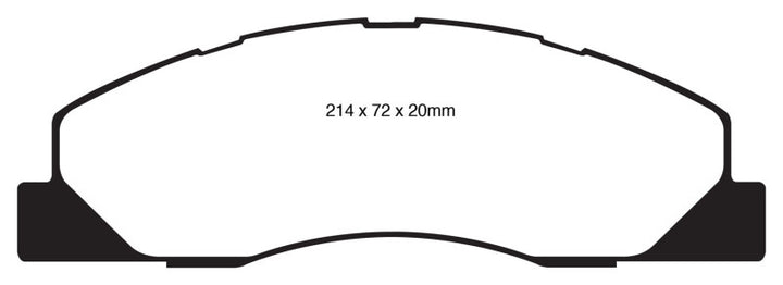 EBC 09-11 Dodge Ram 2500 Pick-up 5.7 2WD/4WD Yellowstuff Front Brake Pads.