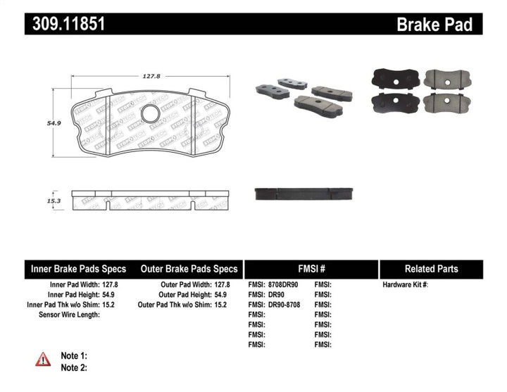 StopTech Performance 06-09 Chvy Corvette Z06 Rear Brake Pads.