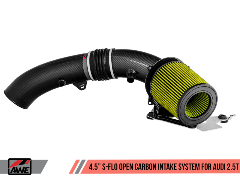 AWE Tuning Audi RS3 / TT RS S-FLO Open Carbon Fiber Intake.