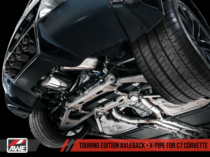 AWE Tuning 14-19 Chevy Corvette C7 Z06/ZR1 (w/o AFM) Touring Edition Axle-Back Exhaust w/Chrome Tips.