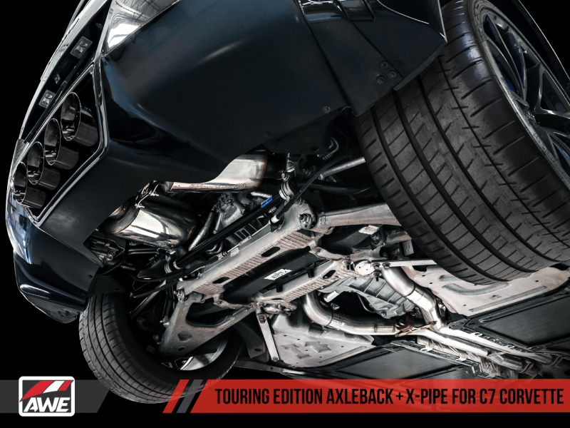 AWE Tuning 14-19 Chevy Corvette C7 Z06/ZR1 (w/o AFM) Track Edition Axle-Back Exhaust w/Chrome Tips.