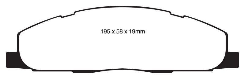 EBC 09-11 Dodge Ram 2500 Pick-up 5.7 2WD/4WD Yellowstuff Rear Brake Pads.