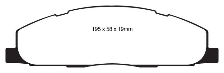 EBC 09-11 Dodge Ram 2500 Pick-up 5.7 2WD/4WD Yellowstuff Rear Brake Pads.