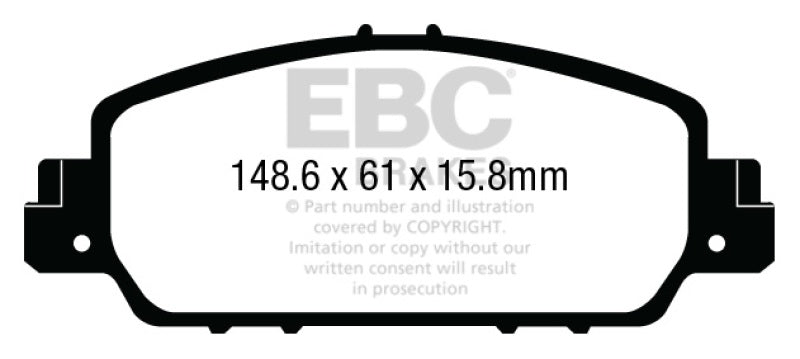 EBC 13+ Honda Accord Coupe 2.4 EX Greenstuff Front Brake Pads.