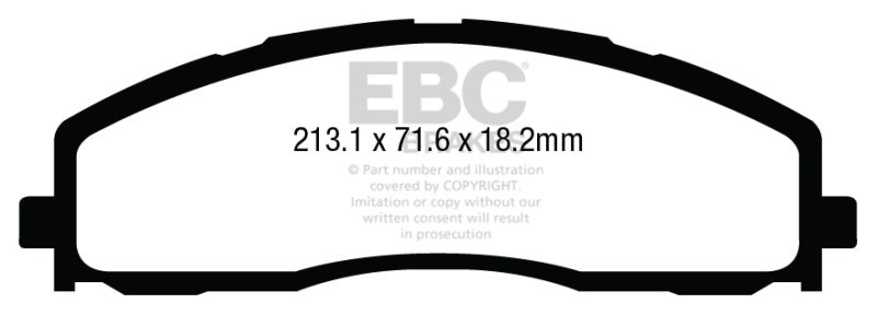 EBC 13+ Ford F250 (inc Super Duty) 6.2 (2WD) Extra Duty Front Brake Pads.