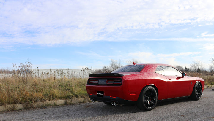 Corsa 15-17 Dodge Challenger Hellcat Dual Rear Exit Extreme Exhaust w/ 3.5in Polished Tips.