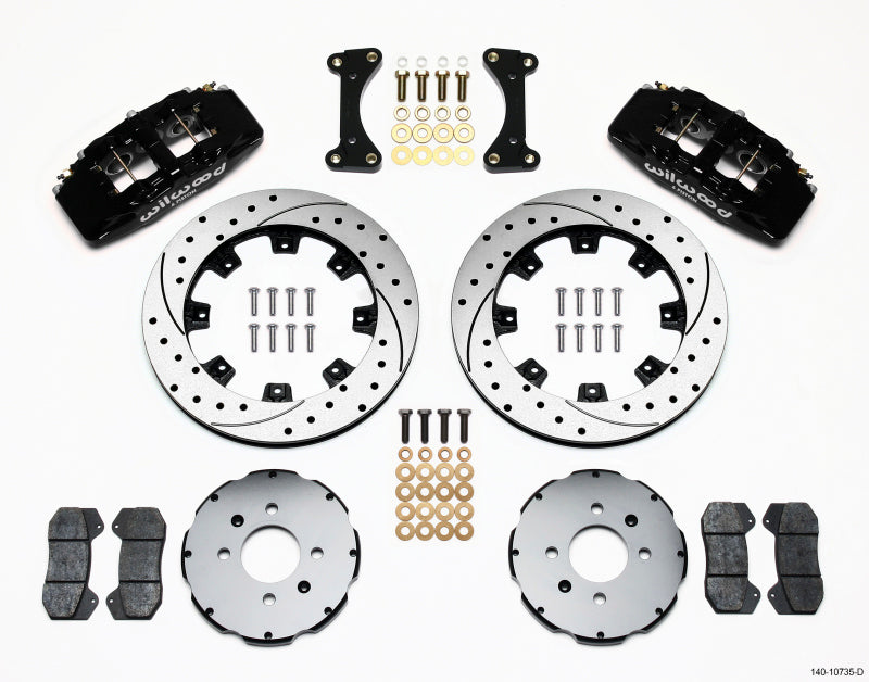 Wilwood Dynapro 6 Front Hat Kit 12.19in Drilled 94-01 Honda/Acura w/262mm Disc.