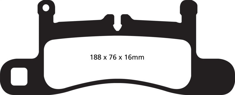 EBC 12-15 Porsche 911 (991) (Cast Iron Rotor only) 3.4 Carrera Yellowstuff Rear Brake Pads.